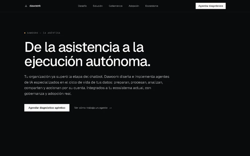 Portada de Dawoork, plataforma de agentes de IA